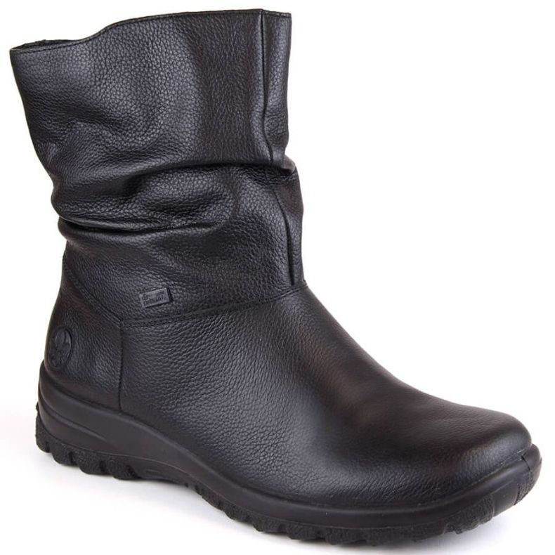 Bottes en cuir imperméables isolées avec de la laine Rieker Tex W RKR617 le noir