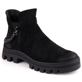 Bottines en daim Potocki W WOL179A, noir le noir
