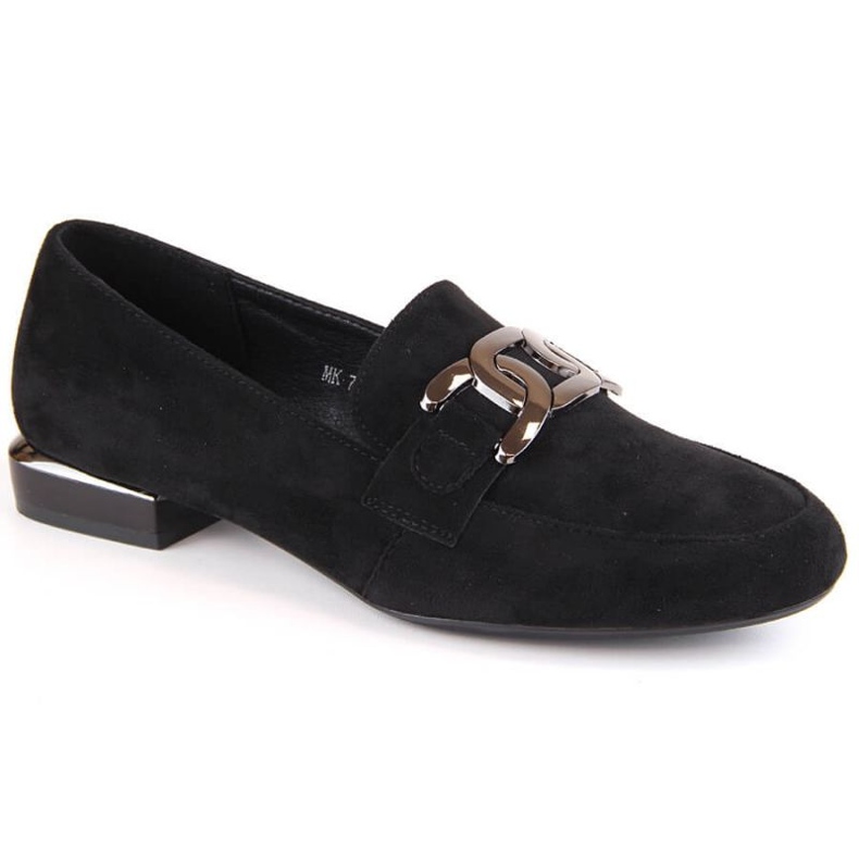 Sergio Leone W SK422B chaussures en daim avec chaîne, noir le noir