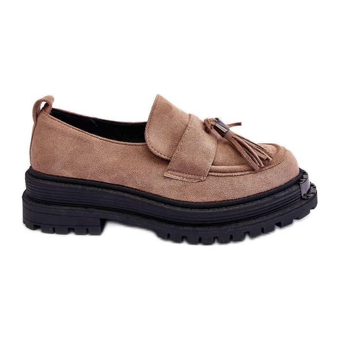 PS1 Chaussures en daim, mocassins beiges pour femmes Ramvli