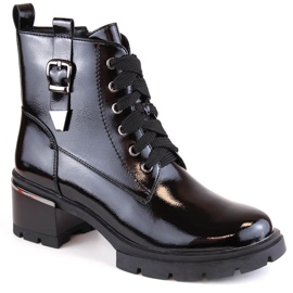 Bottines isolées à talons hauts D&amp;A S.Barski Premium Collection W OLI235 le noir
