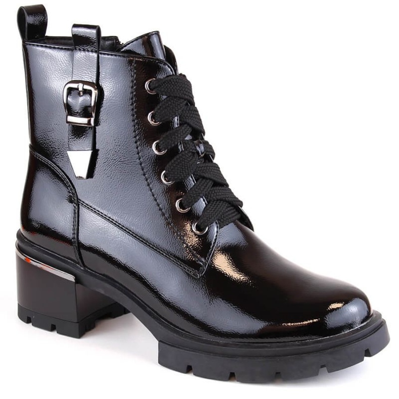 Bottines isolées à talons hauts D&amp;A S.Barski Premium Collection W OLI235 le noir
