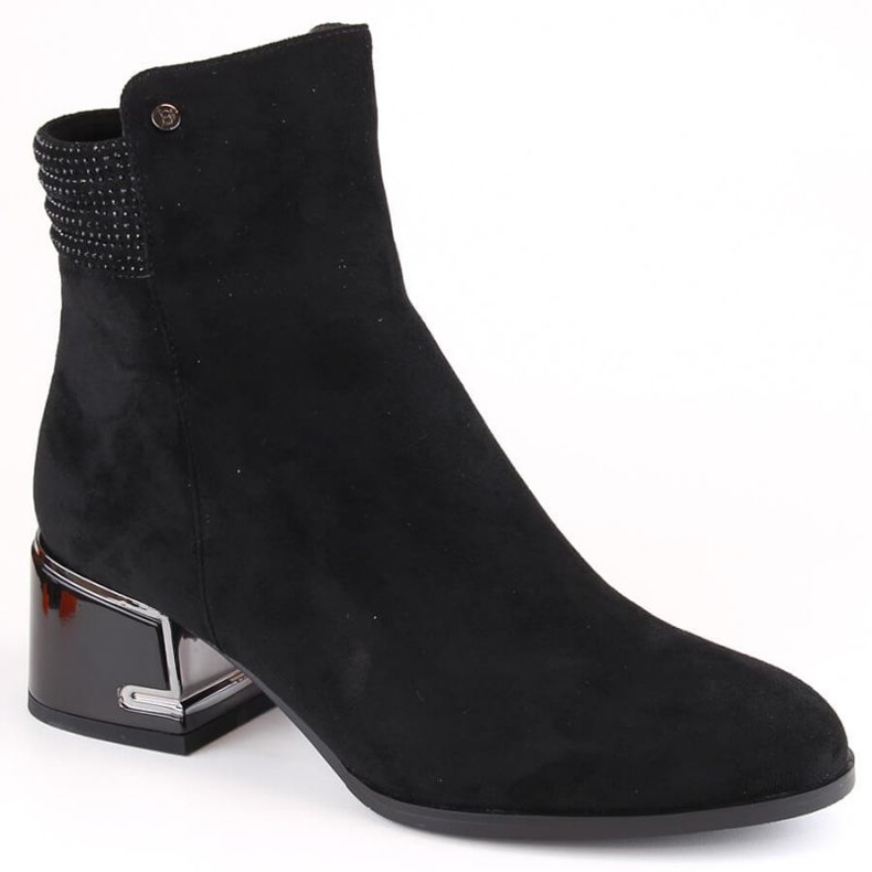 Bottines isolées à talons hauts D&amp;A S.Barski Premium Collection W OLI237 le noir
