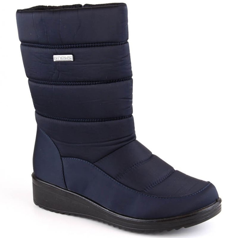 Bottes de neige montantes News W EVE436B, bleu marine
