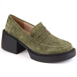 Filippo W PAW403B chaussures en cuir suédé, vert Filippo W PAW403B chaussures en cuir suédé, vert