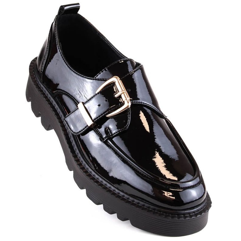 Chaussures laquées à boucle Vinceza W JAN237B, noir le noir