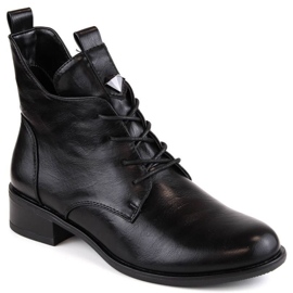 Bottines isolées à lacets et à fermeture éclair M.Daszyński W SAN18, noir