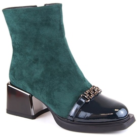 D&amp;A S.Barski Premium Collection bottines à talon décoratif W OLI231B vert