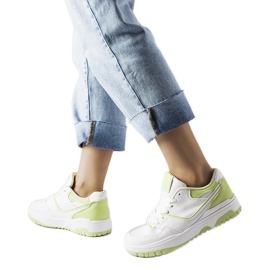 Inna Baskets Barrette blanches et vertes