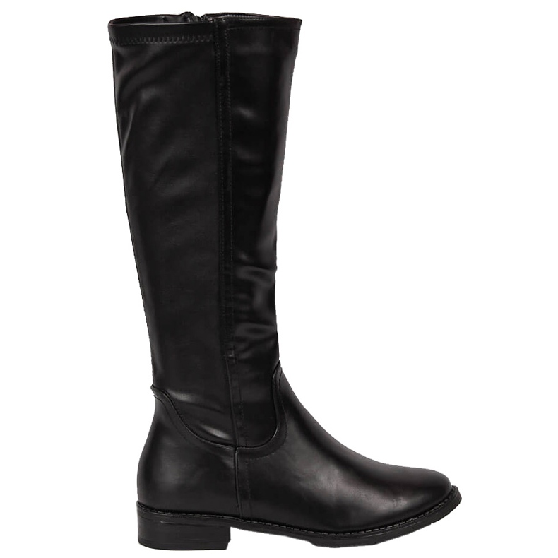 Bottines isolées à talons plats pour femme Jezzi SA62-69 noires le noir