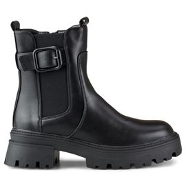 Baggies classiques pour femmes avec boucle décorative noir