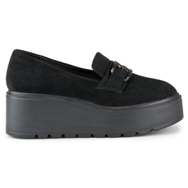 Chaussures à plateforme noires confortables pour femmes le noir Chaussures à plateforme noires confortables pour femmes le noir