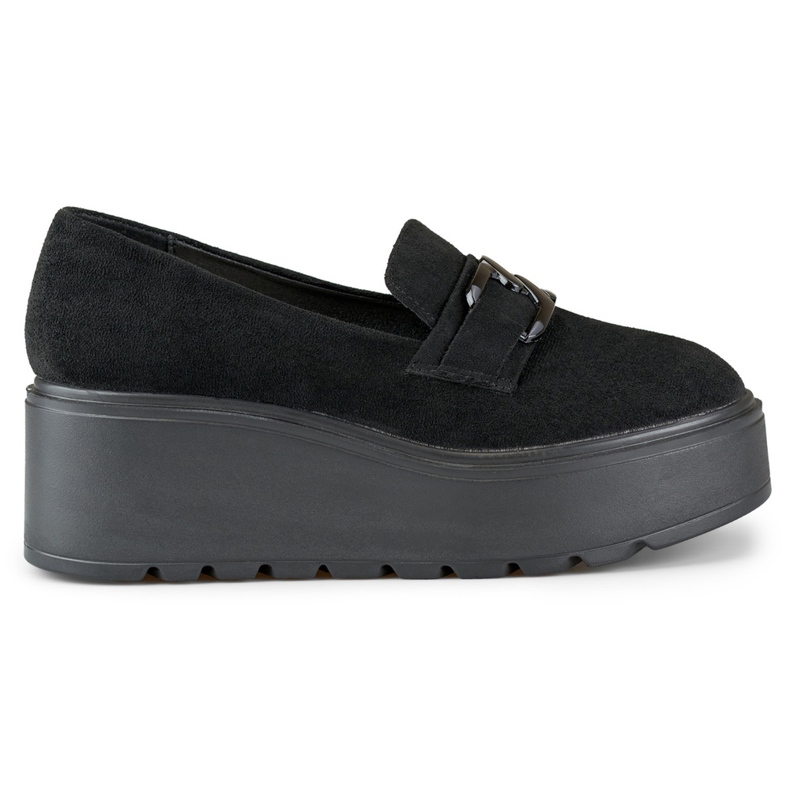 Chaussures à plateforme noires confortables pour femmes le noir Chaussures à plateforme noires confortables pour femmes le noir
