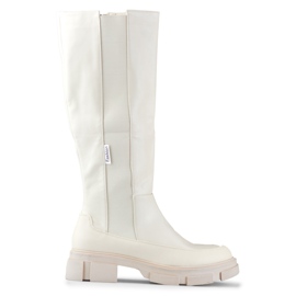 Boots femme beiges à tige souple Boots femme beiges à tige souple