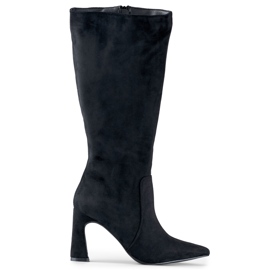 Bottes noires à talons hauts pour femmes le noir Bottes noires à talons hauts pour femmes le noir