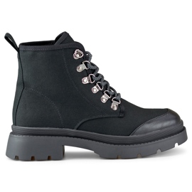 Baskets hautes pour femmes imitant des bottines noir