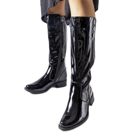 Bottes Roosevelt vernies noires