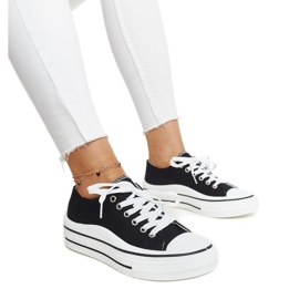 Baskets noires à semelle épaisse Dima