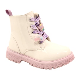 Bottes Laquées Avec Boutons De Manchette Décoratifs Miss 23DZ23-6582 beige