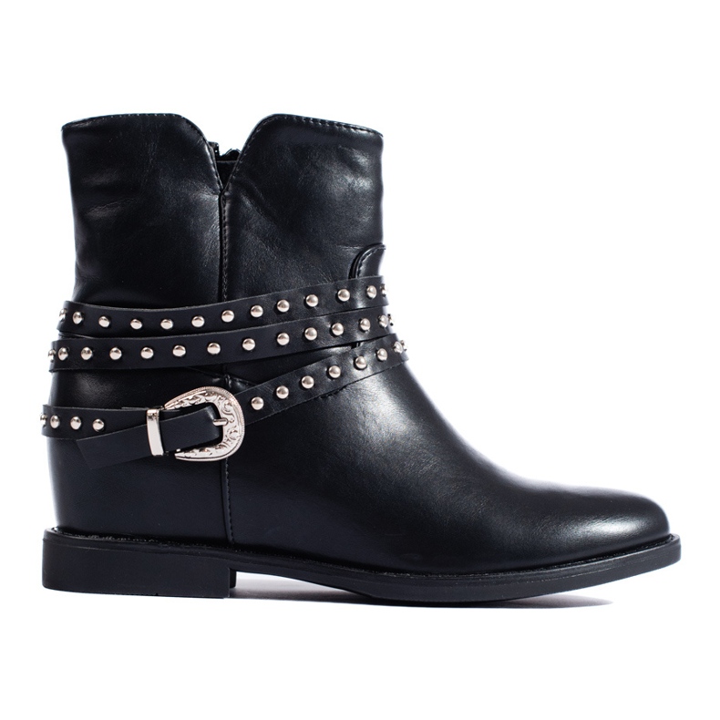 Bottines noires Shelovet avec coin caché le noir