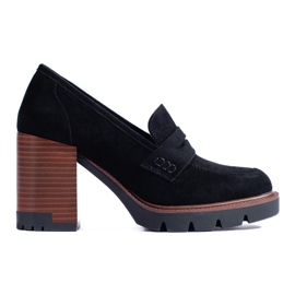 Chaussures à talons femme Shelovet en daim noir le noir