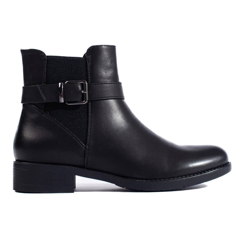Bottines noires pour femmes avec insert en caoutchouc Shelovet le noir