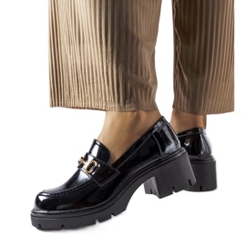 Chaussures à talons Fabrizio en cuir verni noir le noir