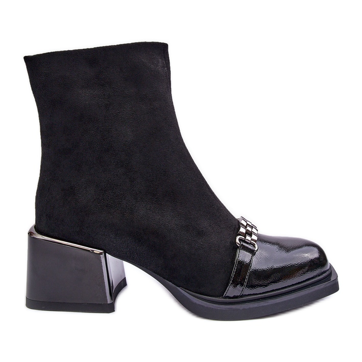 Bottes en Daim sur Bloc Massif S.Barski MR870-70 Noir le noir