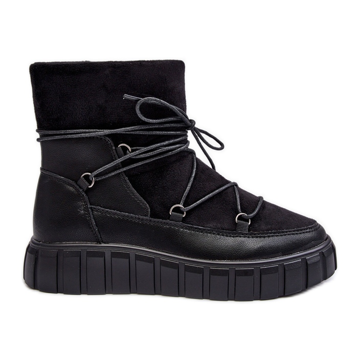 Vinceza Bottes De Neige En Cuir Sur Plateforme Noir Maxava le noir