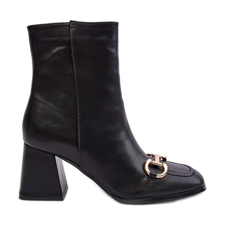 PH2 Bottines à talons hauts en cuir avec décoration, noir Pamelinta le noir PH2 Bottines à talons hauts en cuir avec décoration, noir Pamelinta le noir