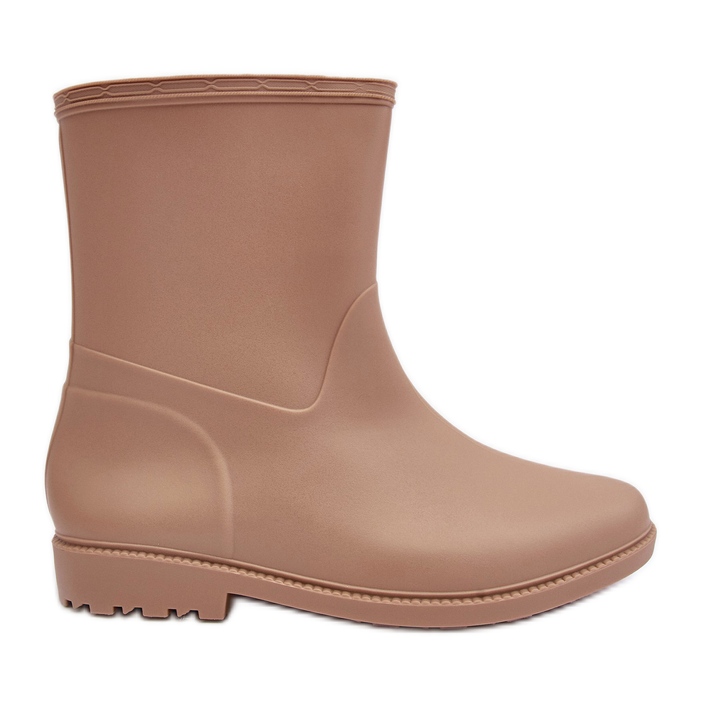 PS1 Bottes Wellington Classiques à Enfiler pour Femme Beige Solihia