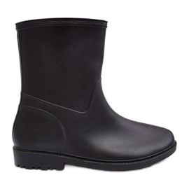 PS1 Bottes Wellington Classiques à Enfiler pour Femme Noir Solihia