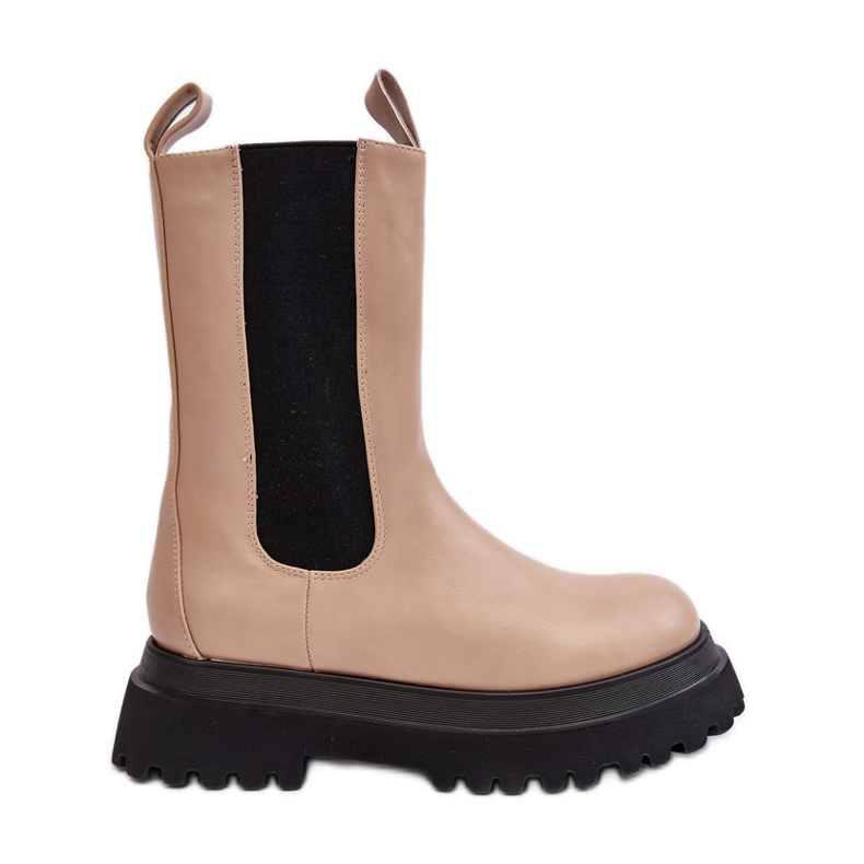 PS1 Bottines à plateforme épaisse Beatrice beiges pour femmes