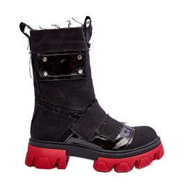 PS1 Bottes à glissière en tissu Elinare noires pour femmes
