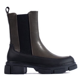 SHELOVET Bottines hautes à enfiler B20 noir