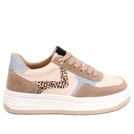 Baskets à plateforme Boyd Kaki beige