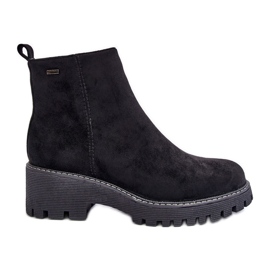 PS1 Bottes à talons plats en daim, isolées, noir Neafgi le noir