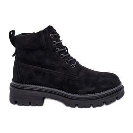 PM1 Bottines isolées Trappers en daim noir Alden le noir