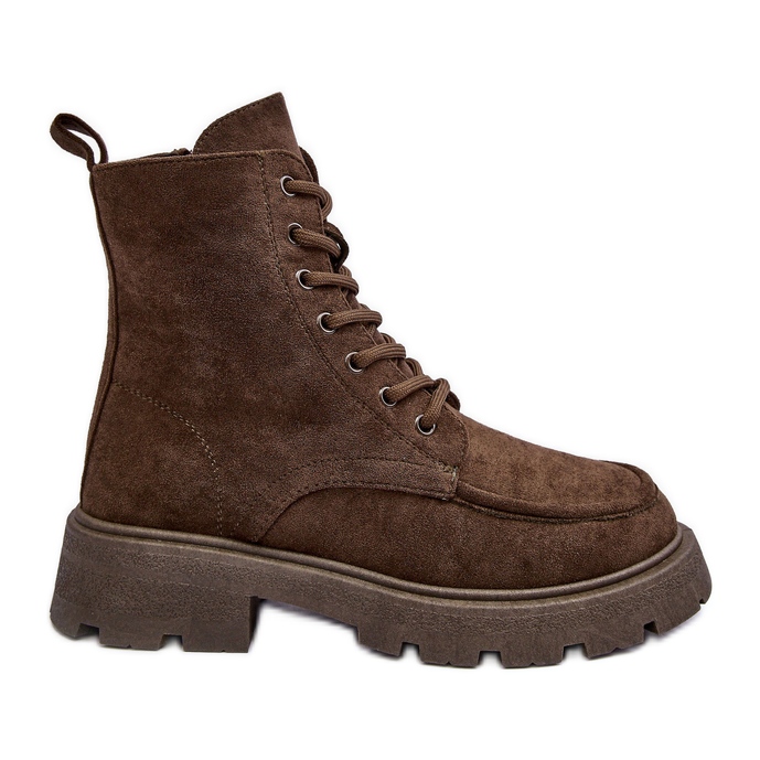 PS1 Bottines Trappeur Isolées En Daim Sur Talon Plat, Vert Foncé Zikey