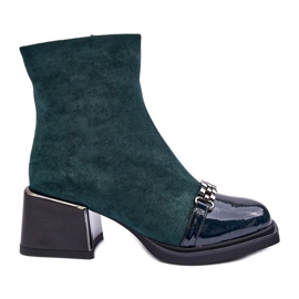 Bottines en Daim sur Bloc Massif S.Barski MR870-70 Vert