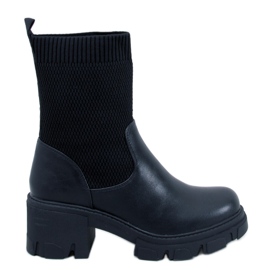 Fairs Bottines supérieures élastiques noires le noir