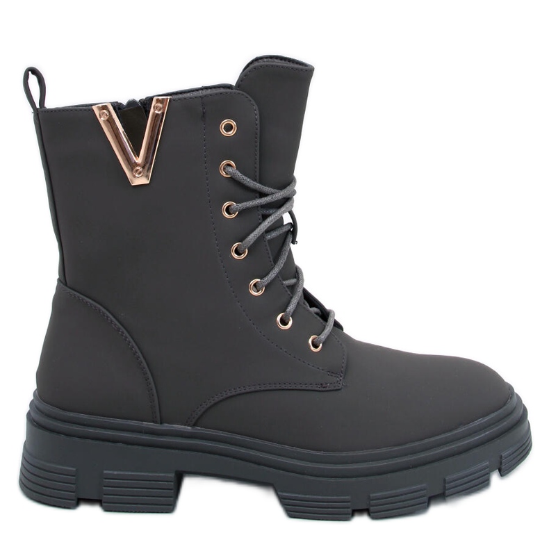 Bottines à lacets militaires Clend Kaki vert