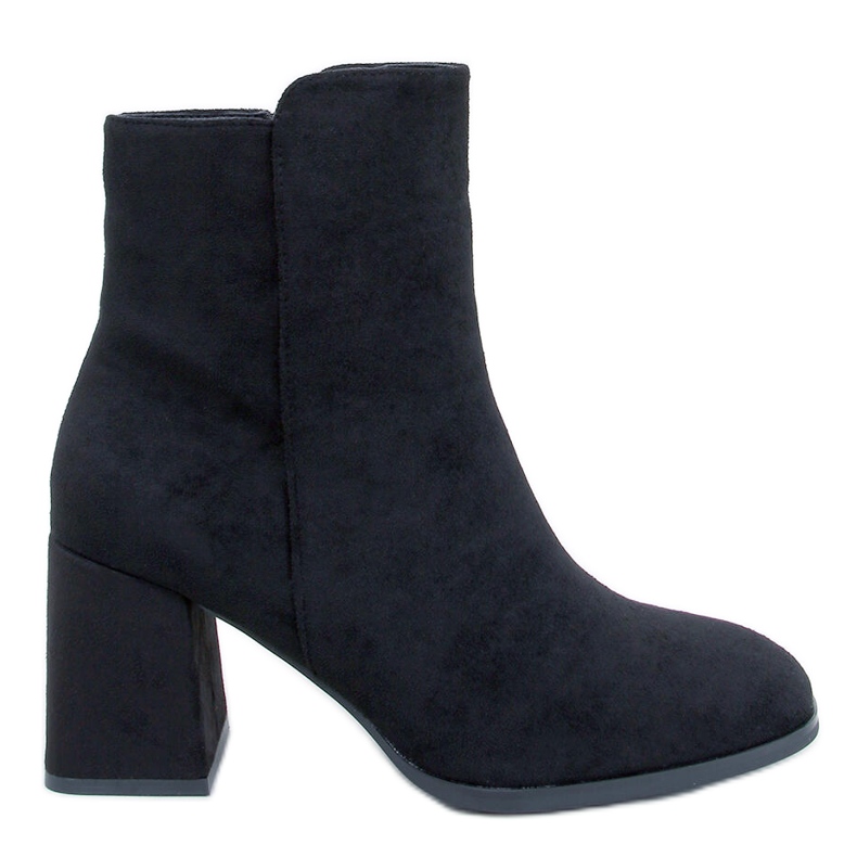 Weish Bottines à talons hauts lisses noires le noir