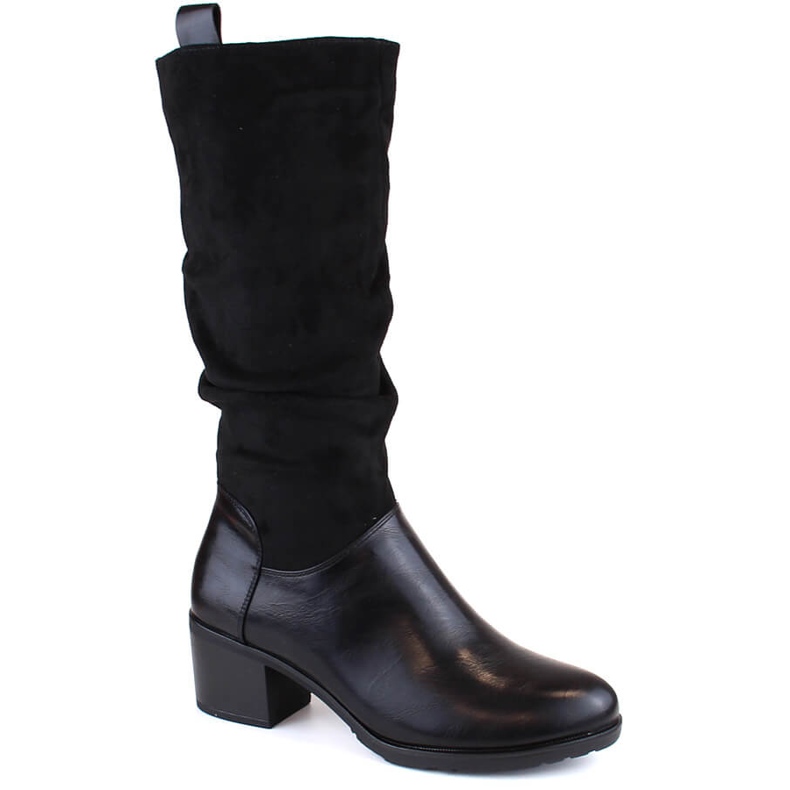 Bottines femme à talons hauts isolées Jezzi noires le noir