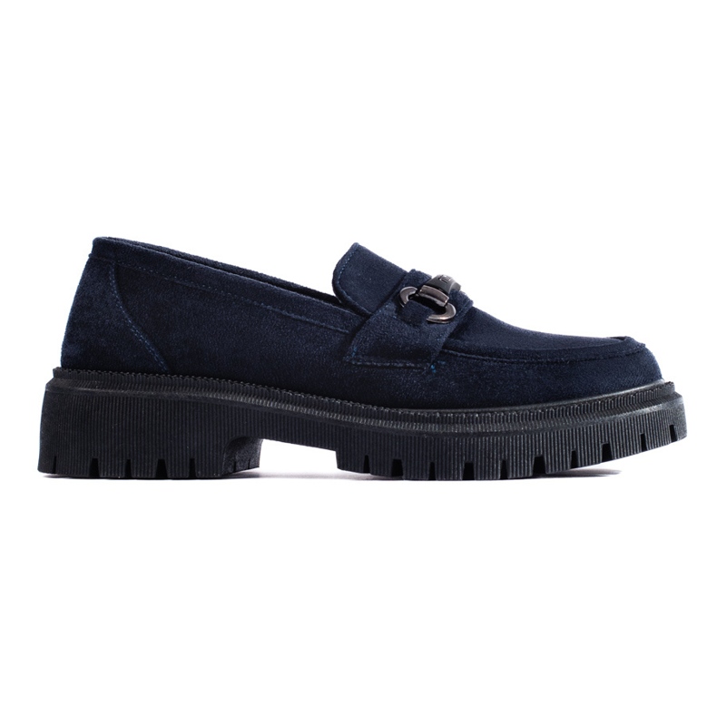 Mocassins femme en daim bleu marine Shelovet Mocassins femme en daim bleu marine Shelovet