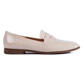 Mocassins femme beige verni par Shelovet