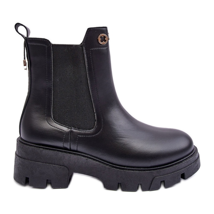 Bottines Chelsea avec décorations pour femmes, Black Lobb le noir
