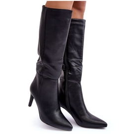 PS1 Cuissardes en cuir à talons hauts, Serpens noirs le noir PS1 Cuissardes en cuir à talons hauts, Serpens noirs le noir