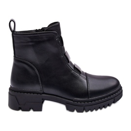 PS1 Bottines plates en cuir Azulenn noires