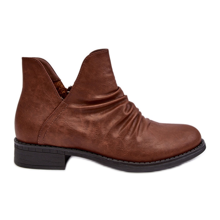PS1 Bottines basses isolées marron Sakaala à volants brun PS1 Bottines basses isolées marron Sakaala à volants brun